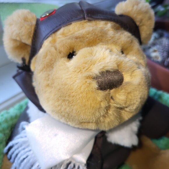 VTG 1997 Pickford Bears Ltd. "Radar" Pilot Stuffed Bear with Jacket Goggles - Picture 2 of 15